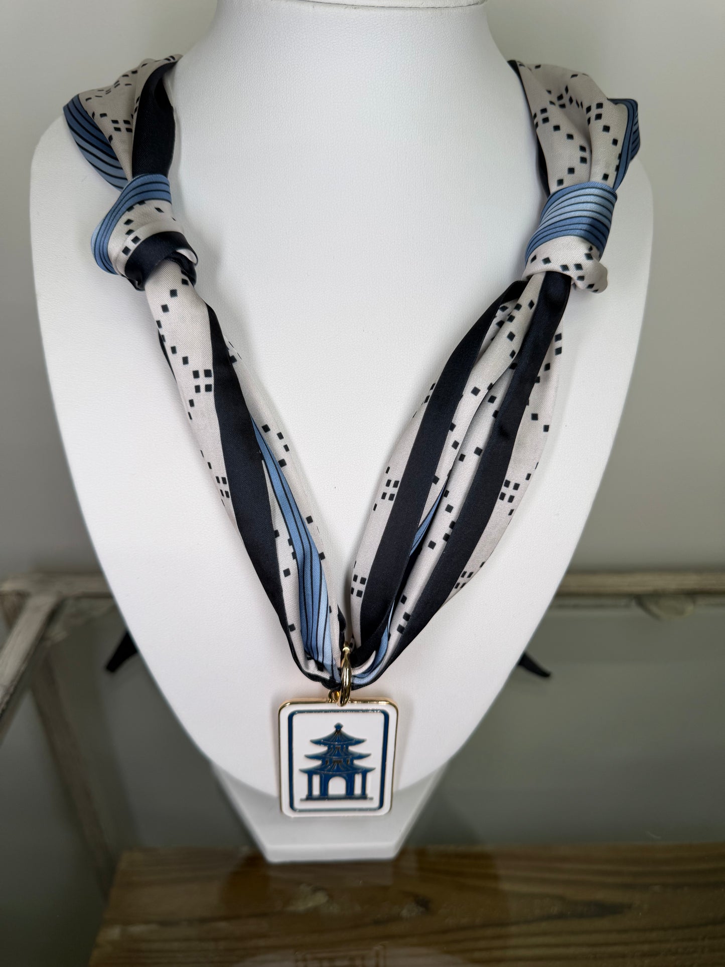Mahjong Scarf Necklace