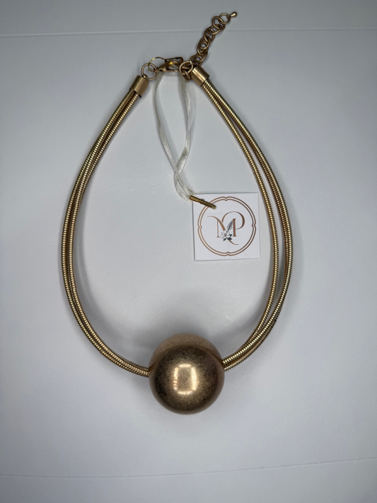 Gold Ball Necklace