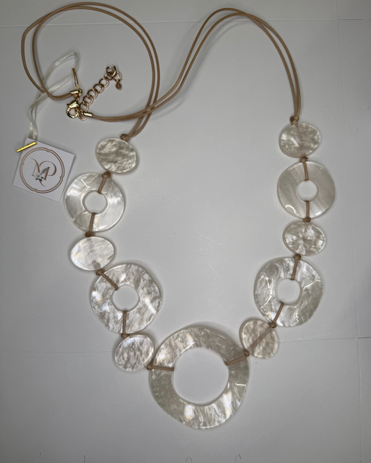 Circular Cream Necklace
