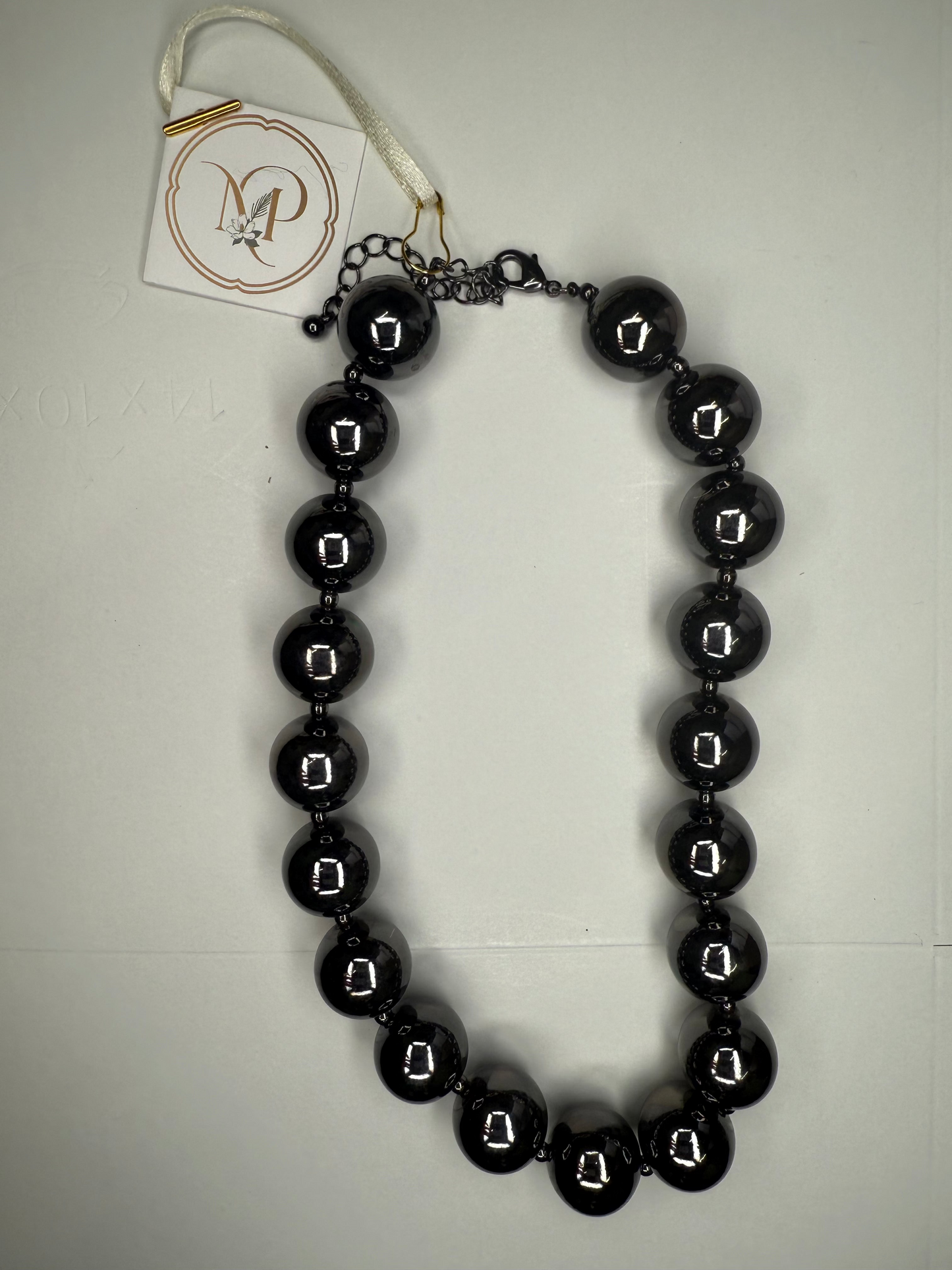 Black Beaded Necklace