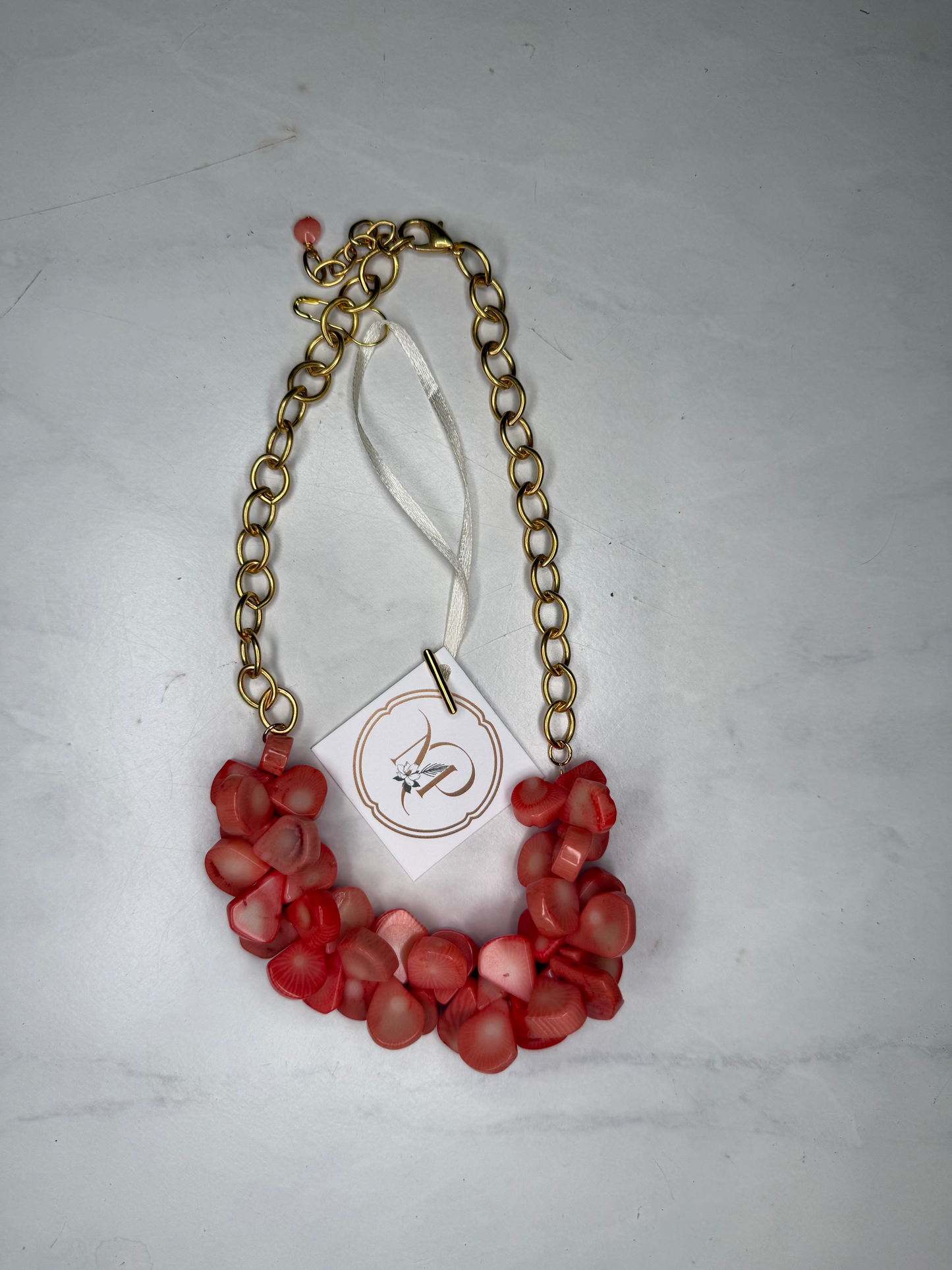 Coral Beaded Necklace