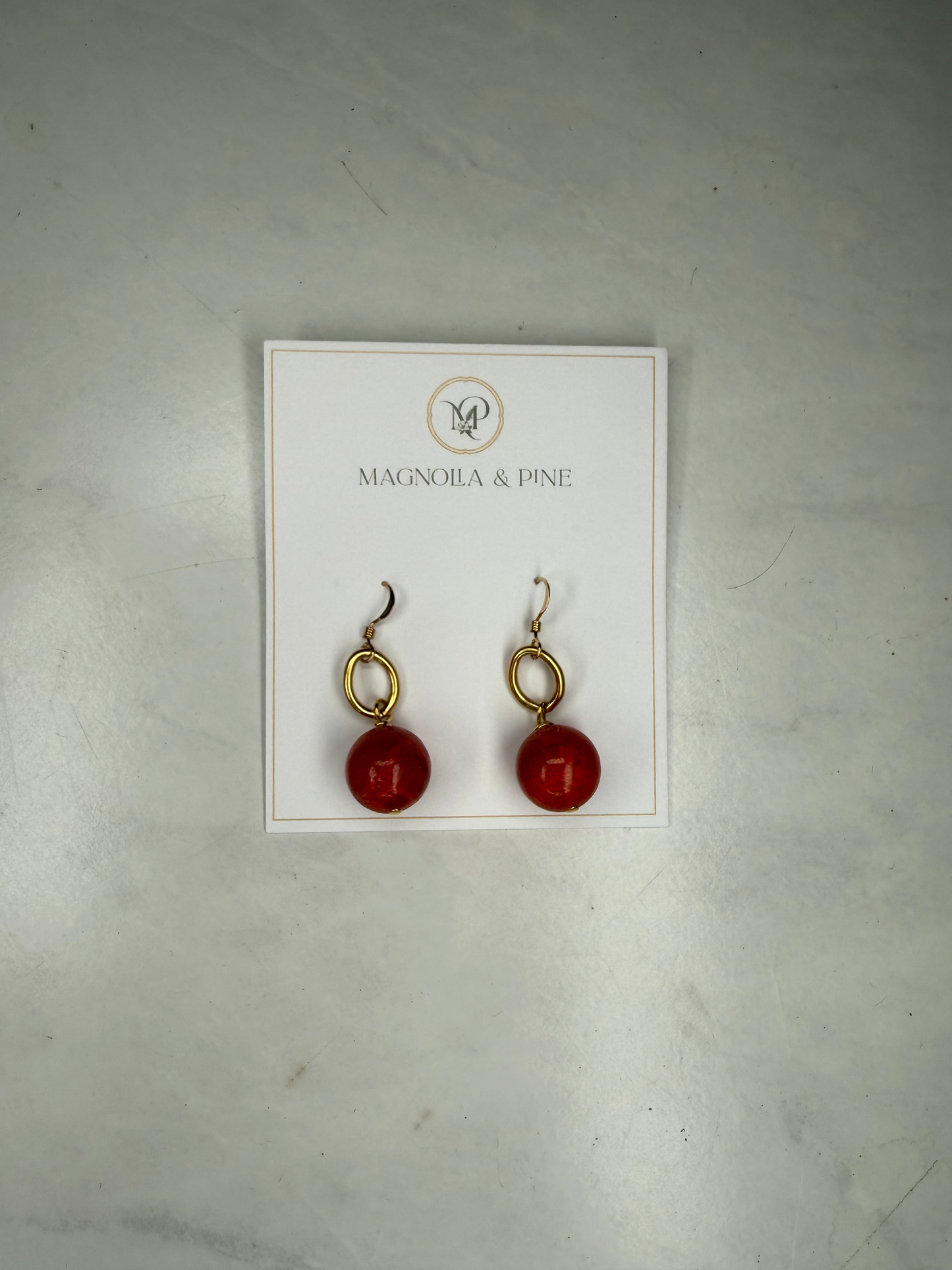 Red Dangle Earrings