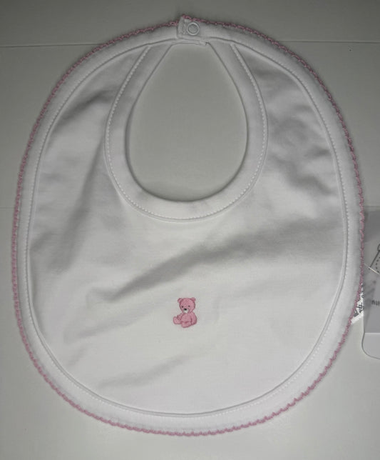 Pink Bear Bib