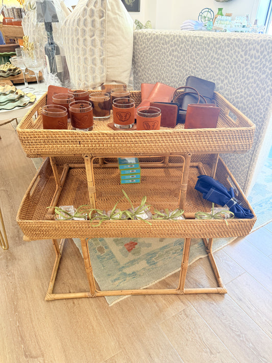 M Bamboo Retan Tray/Table