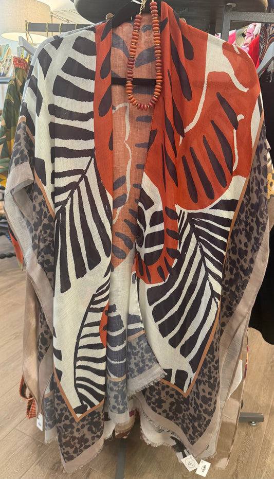 Animal Print Kimono