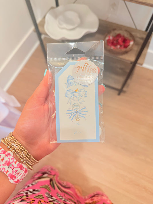 Gift Tags-Blue Bow