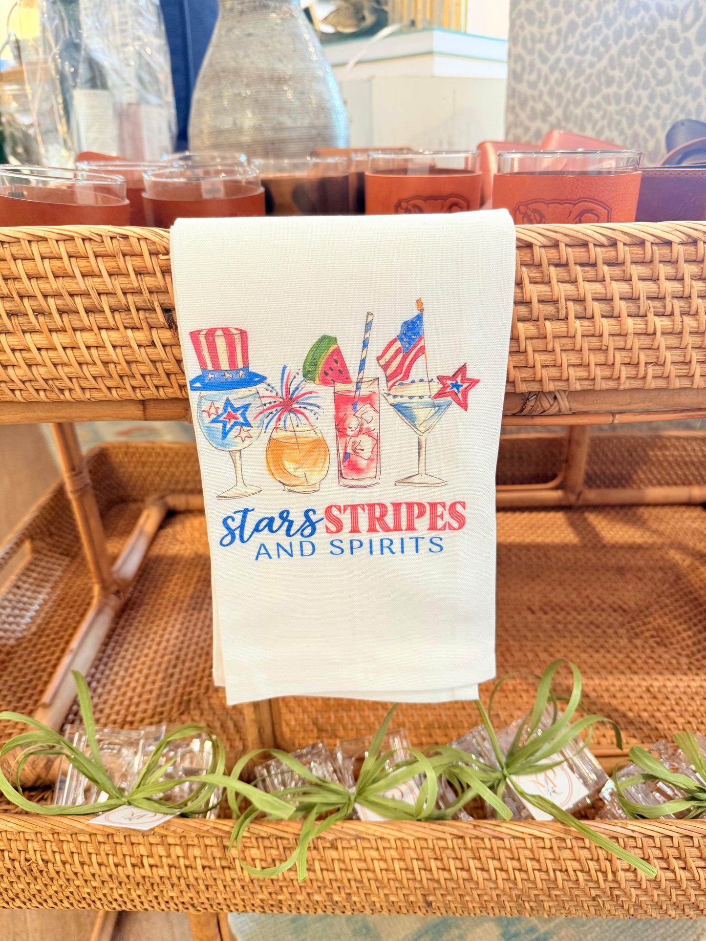Patriotic Cocktails Kitchen Towel