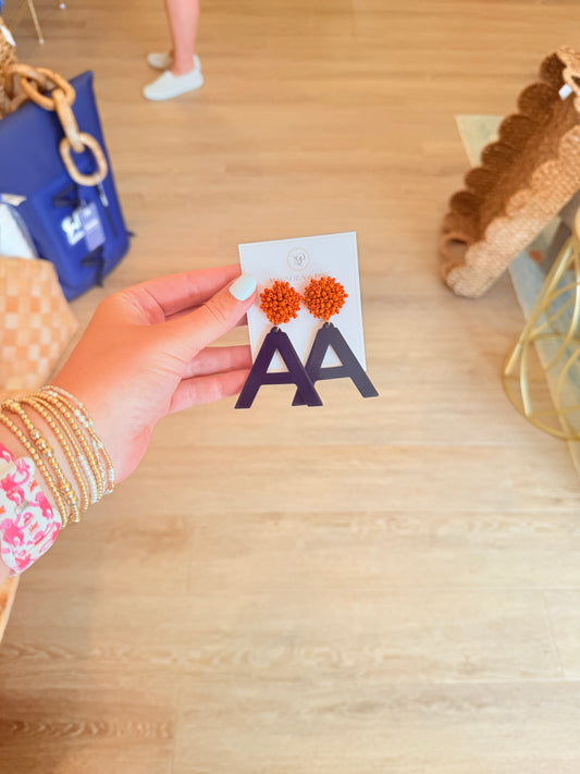 Auburn Beaded Earring