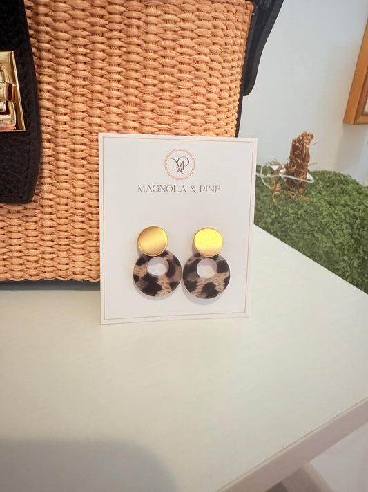 Gold and Tortoise Stud