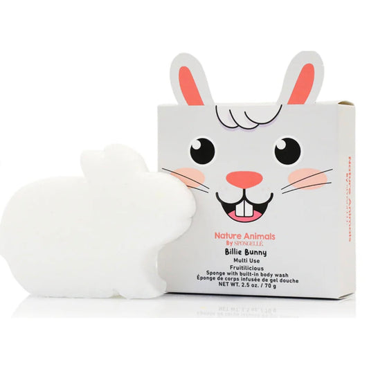 Kids' bunny-shaped bath buffer