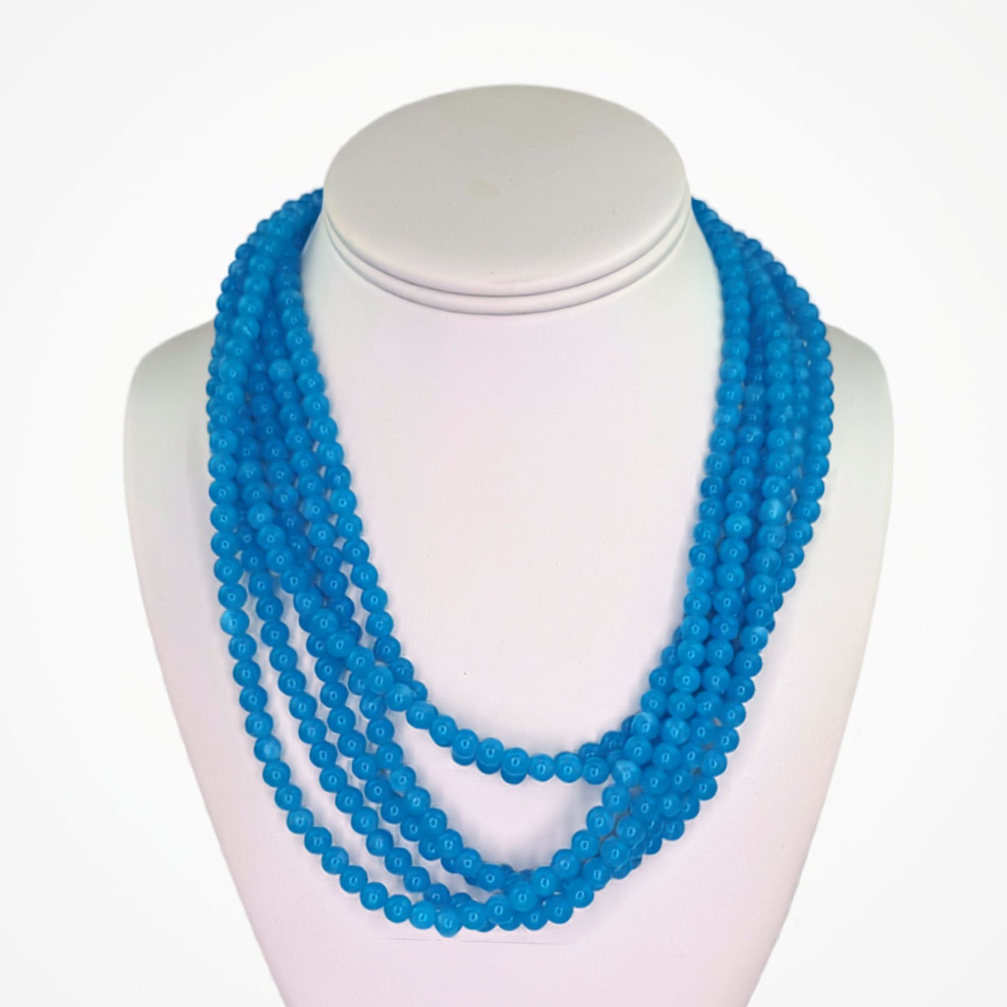 Layered Turquoise Beaded Necklace