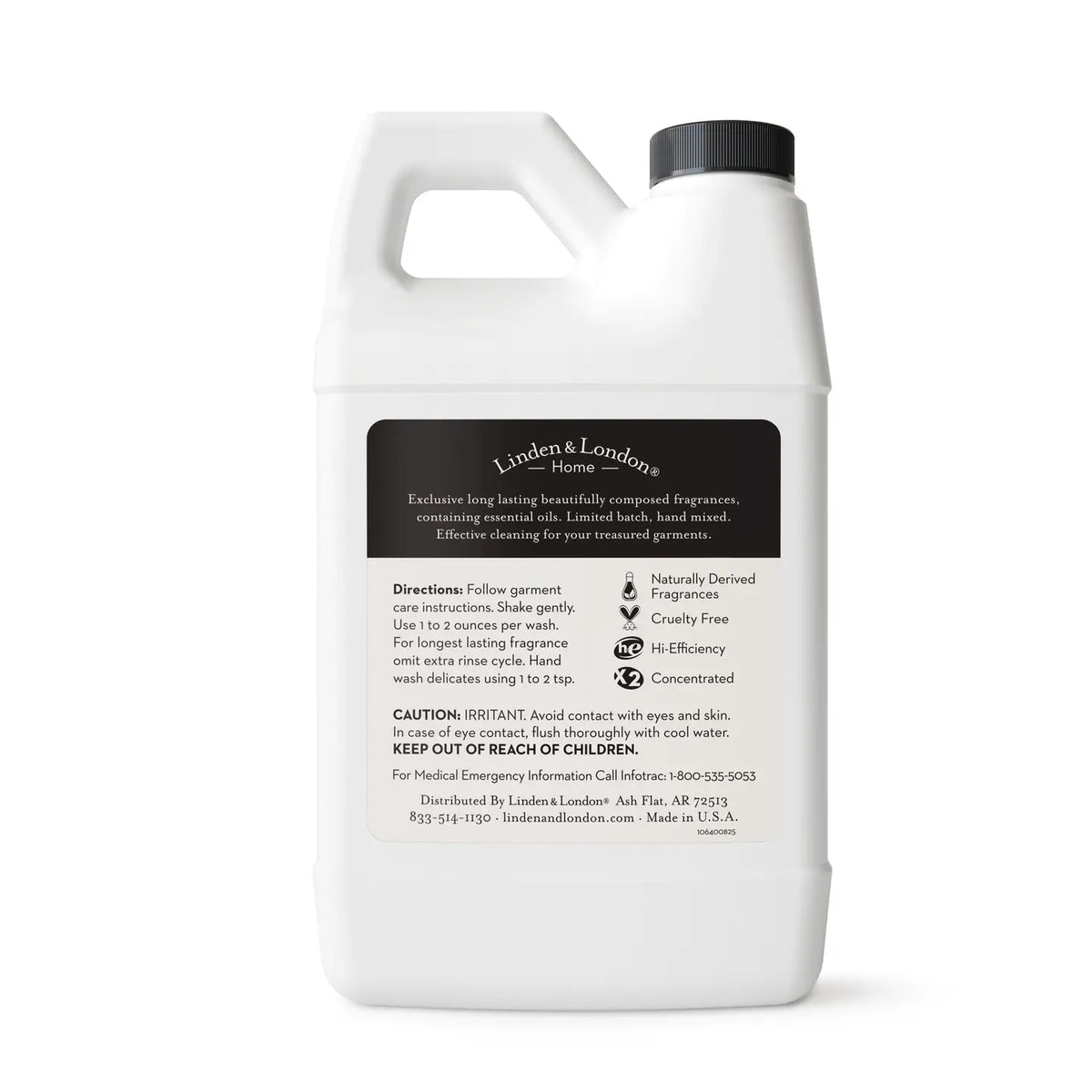 Linden & London 64 oz. Laundry Wash, label detail