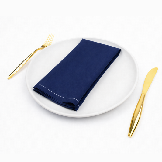 Luxury eco-friendly cotton dinner napkin, Blue