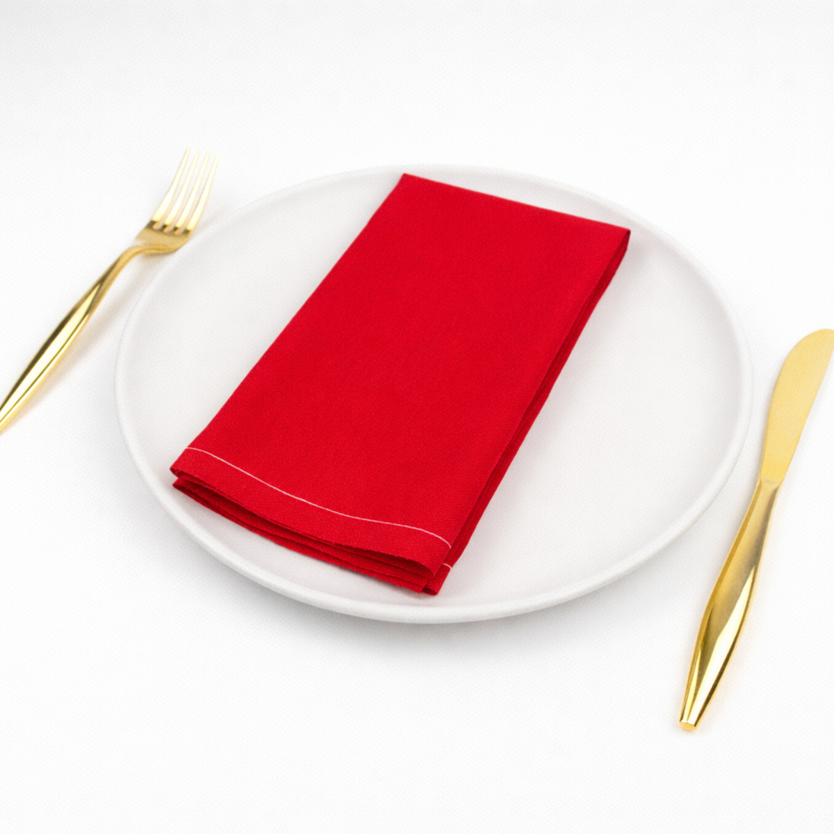 Luxury eco-friendly cotton dinner napkin, Red