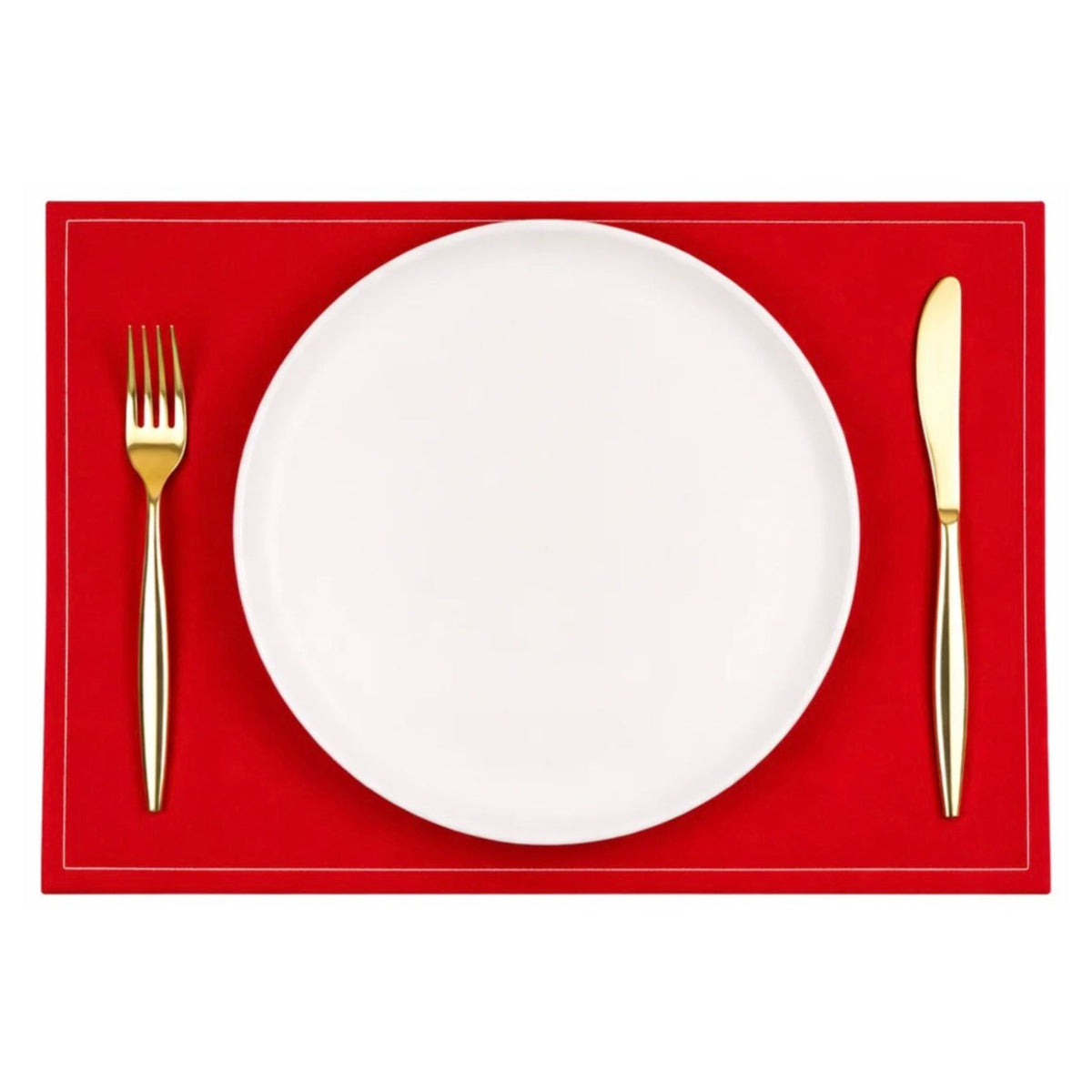 Luxury eco-friendly cotton placemat, Red
