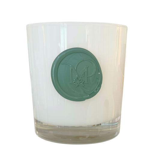 Magnolia & Pine Candle with green wax seal