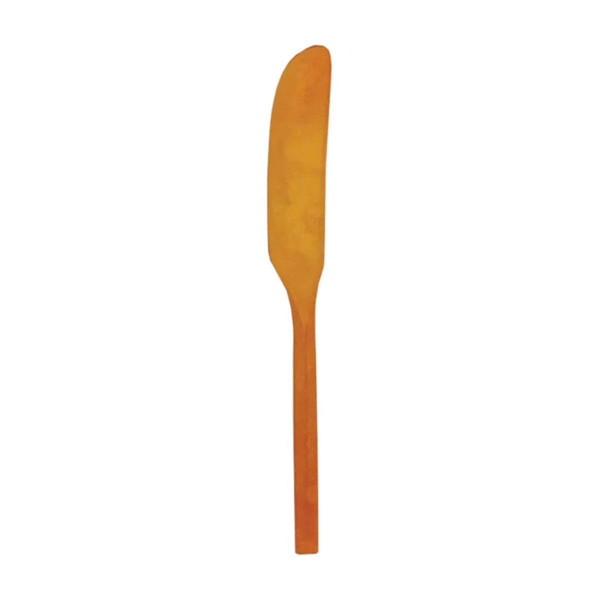 Marbled Resin Canapé Knife in light orange
