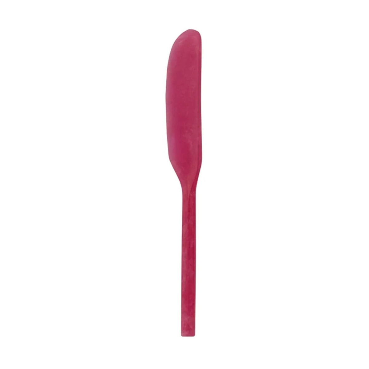 Marbled Resin Canapé Knife in pink