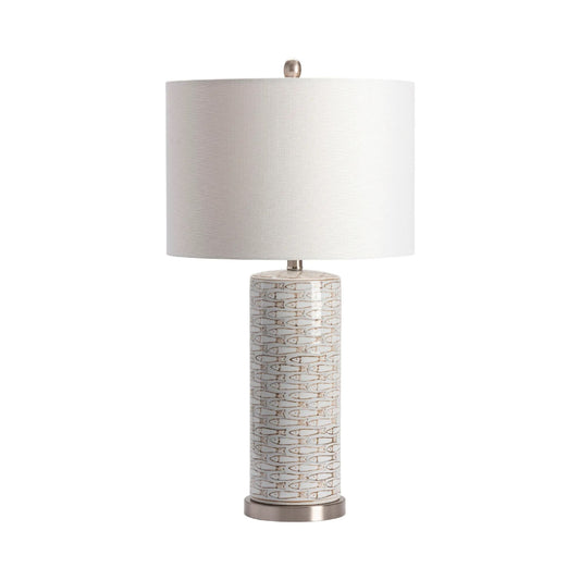 Morrison Table Lamp with coastal fish pattern