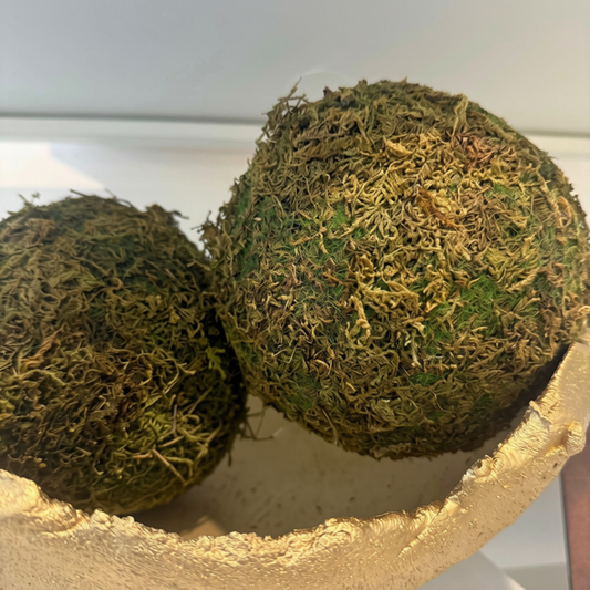 Mossy Sphere covered in artificial moss