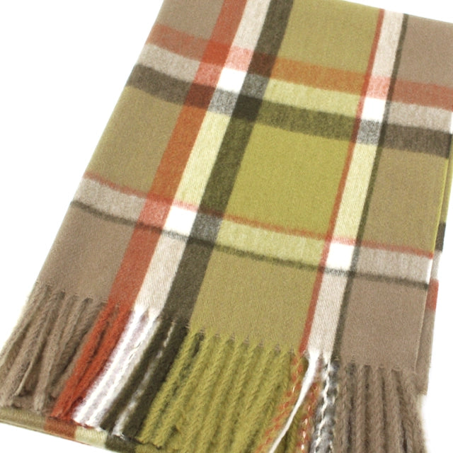 Olive & Brown Fenella plaid scarf, styled for fall