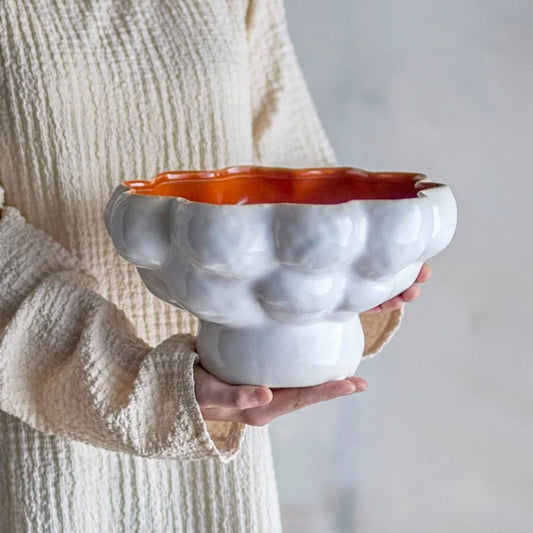 Orange Glazed Bowl, lifestyle shot