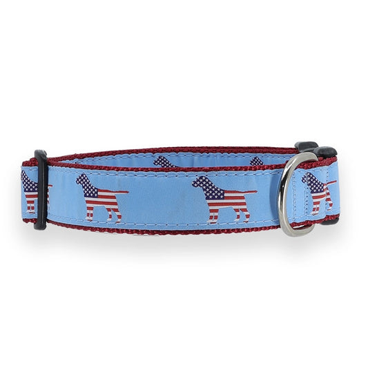 Preston Dog Collar in Patriotic print