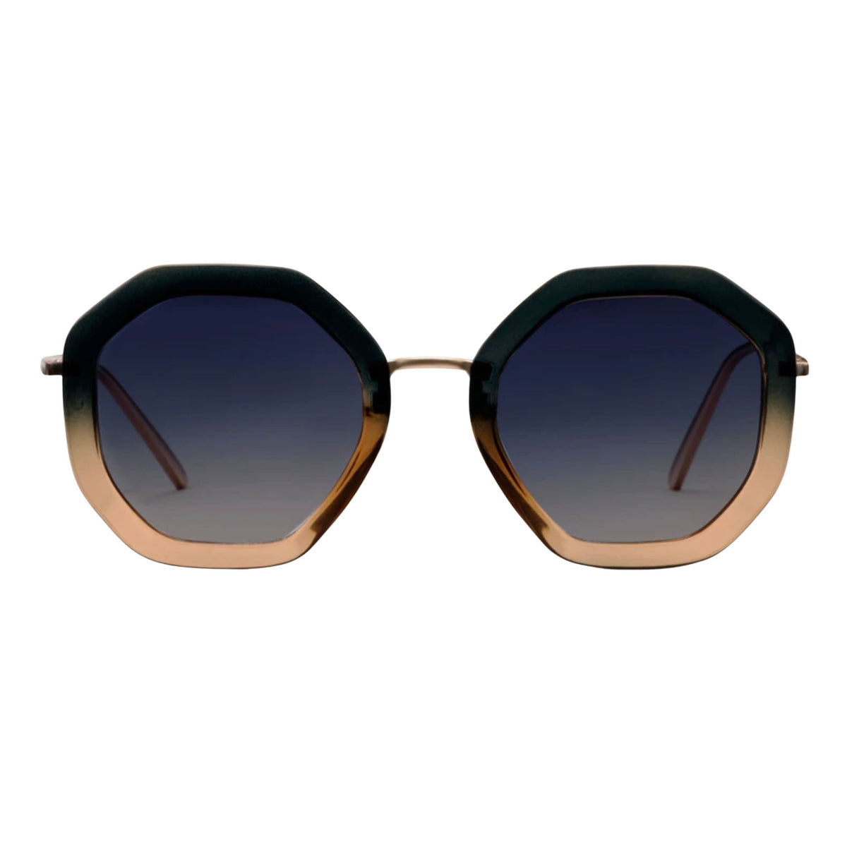 Peeper Sunglasses, Solana style in Black/Tan