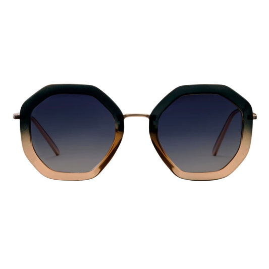 Peeper Sunglasses, Solana style in Black/Tan