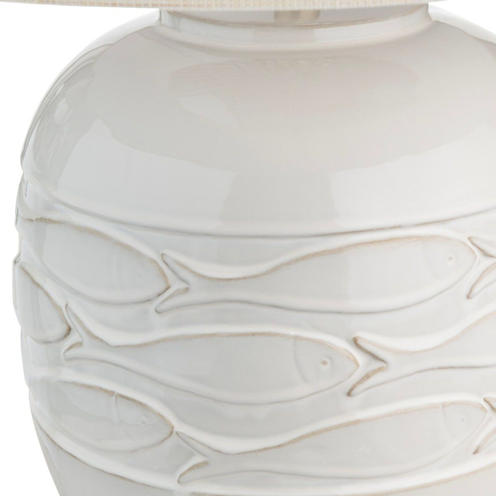 Piper Table Lamp, fish base close-up