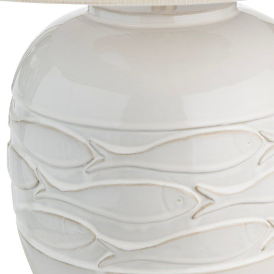 Piper Table Lamp, fish base close-up