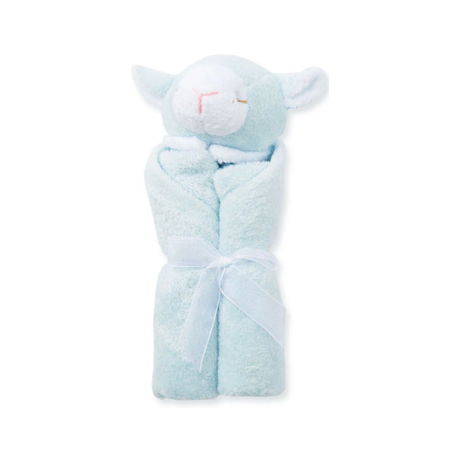 Plush animal lovie in Blue Lamb