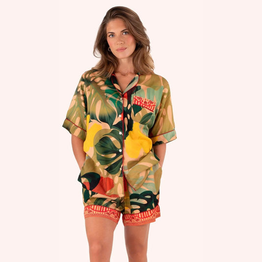 Exotic Leaves Modal Pajama Set