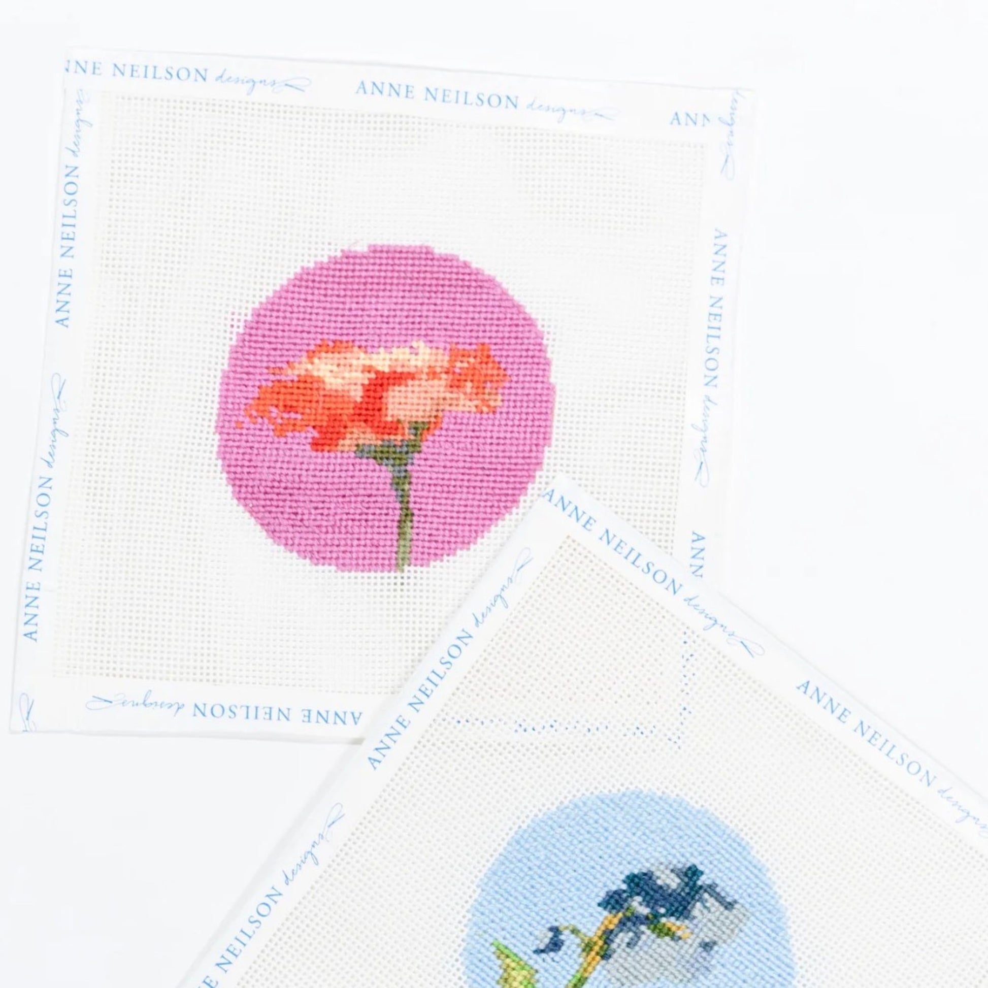 Praise Floral Beginner Needlepoint Kit, additional flat lay view.