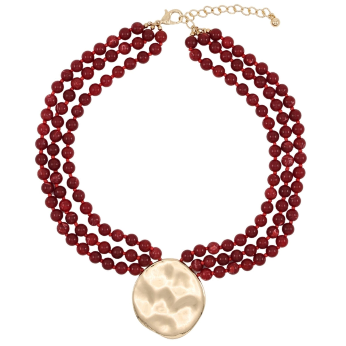 Layered Bead & Marble Necklace
