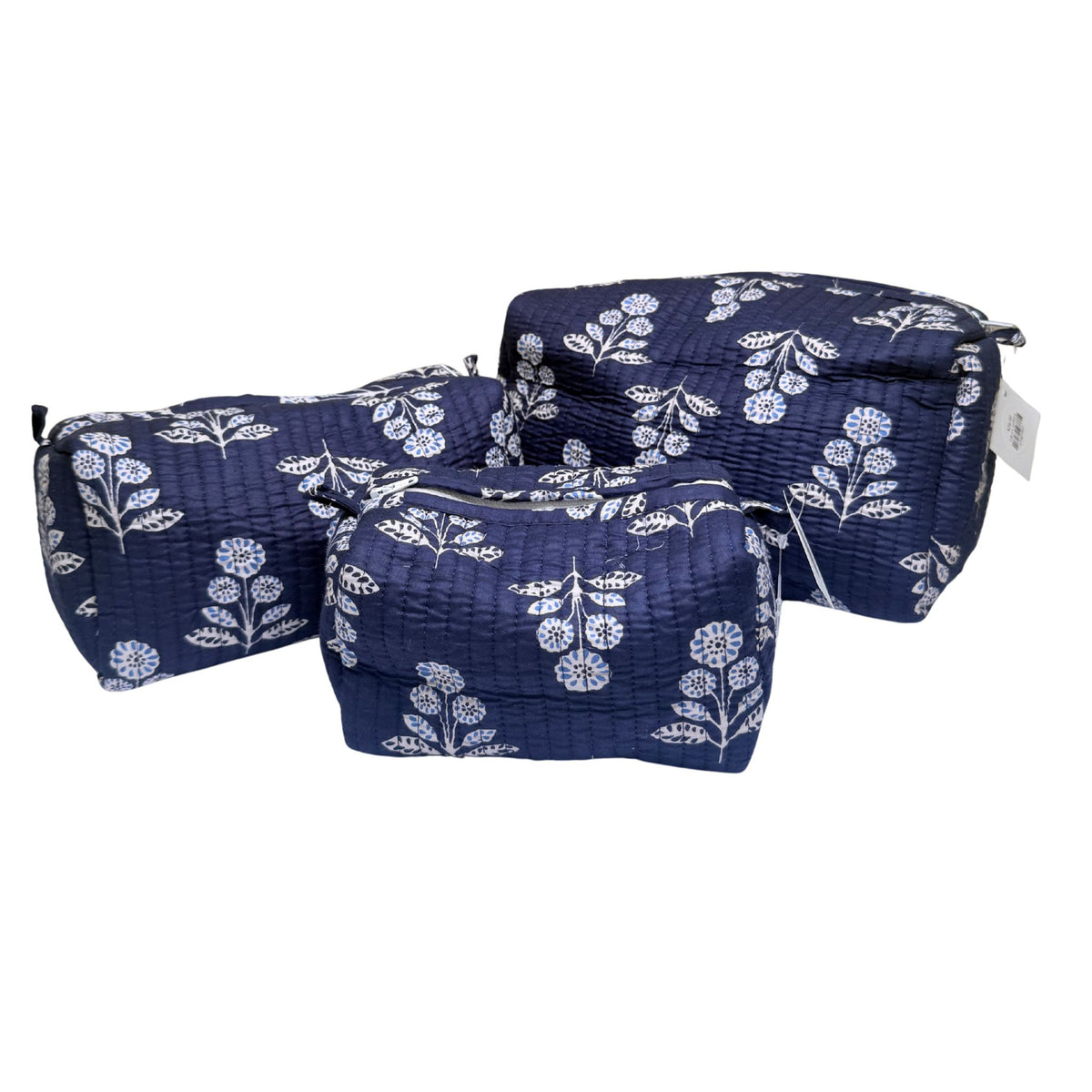 Block-Print Quilted Toiletry Bags Magnolia & Pine