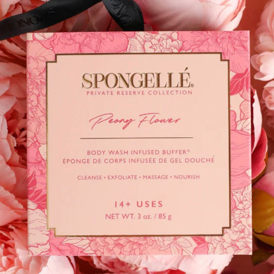 Spongelle Reserve Collection peony flower body buffer