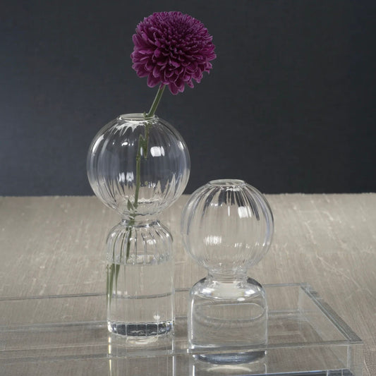 Ritz stem bud vases, both sizes shown together