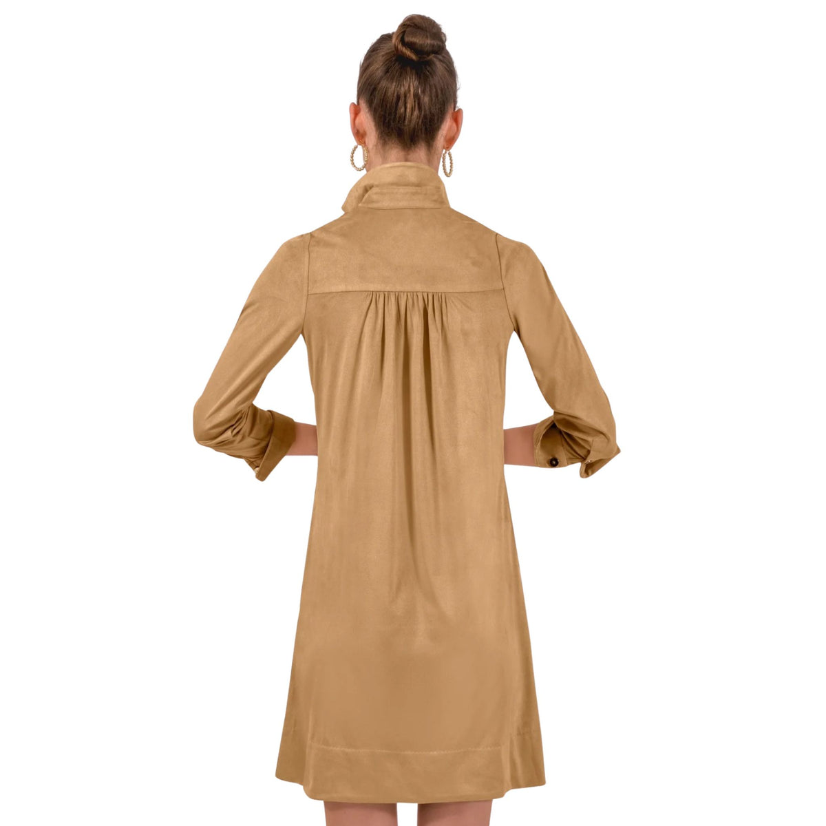 Ruffle-Front Knit Dress, back view