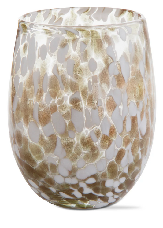 Confetti Gold Wine Glass