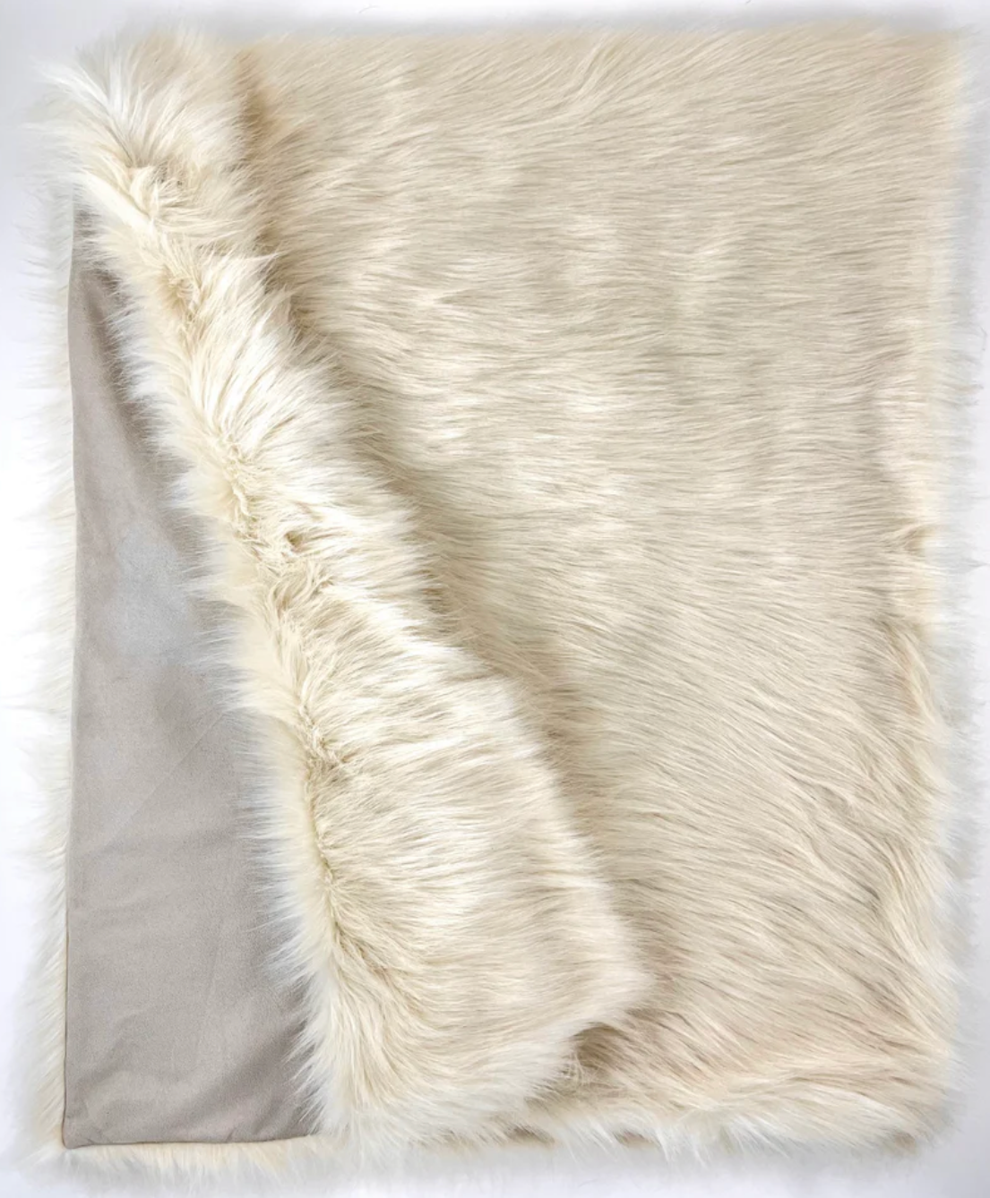 White Faux Throw