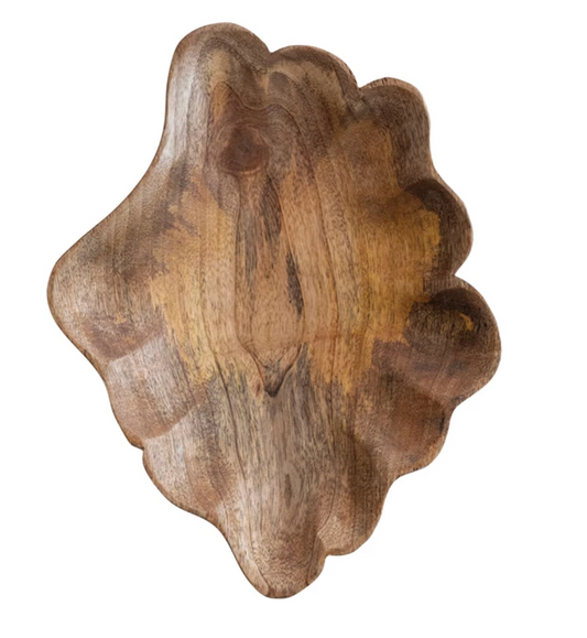 Wood Scalloped Bowls