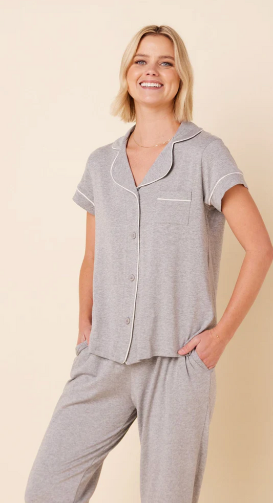 Heather Pima Knit Capri PJs