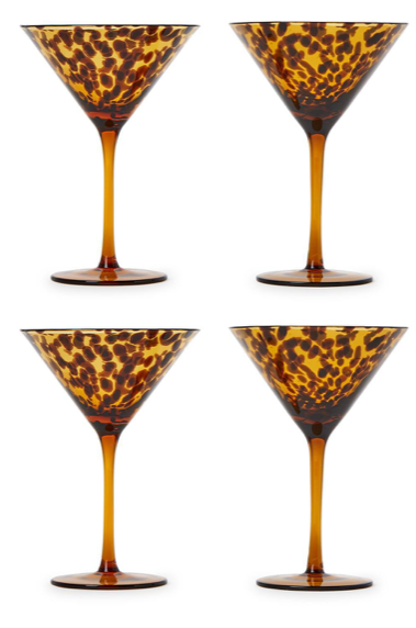 Tortoise Martini Glasses