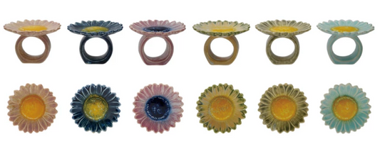 Flower Napkin Ring Set