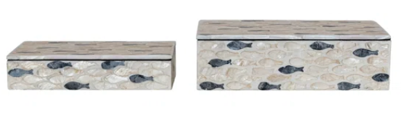 Inlaid Fish Box