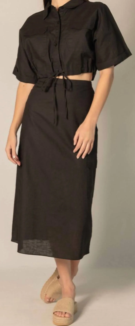 Black Linen Set