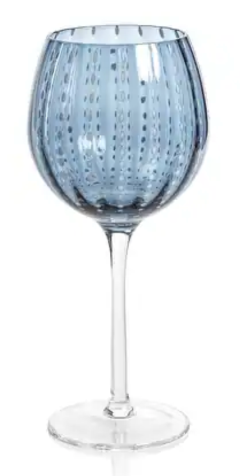 White Dot Wine Glass