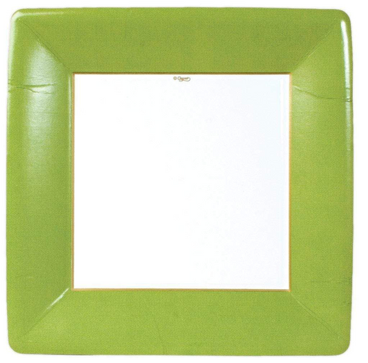 Grosgrain Square Paper Dinner Plates, Set of 8
