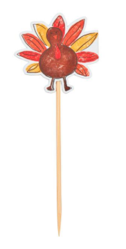Turkey Cocktail Toothpicks, Set of 24